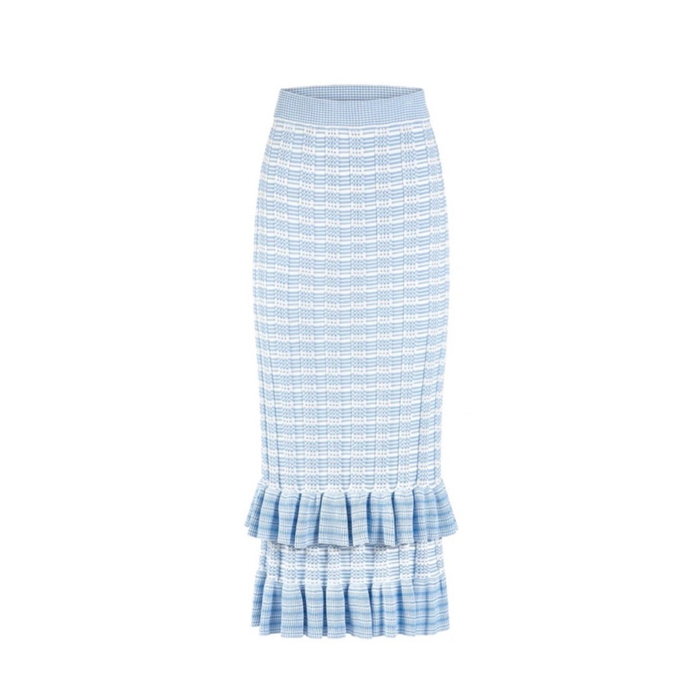 Marie Oliver Sawyer Knit Ruffle Midi Skirt